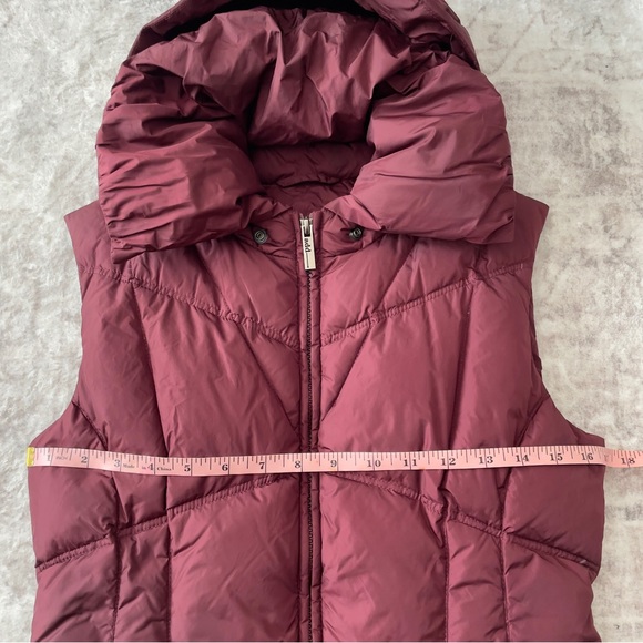 Add Down Quilted Puffer Vest Burgundy Size 2 - Picture 13 of 15